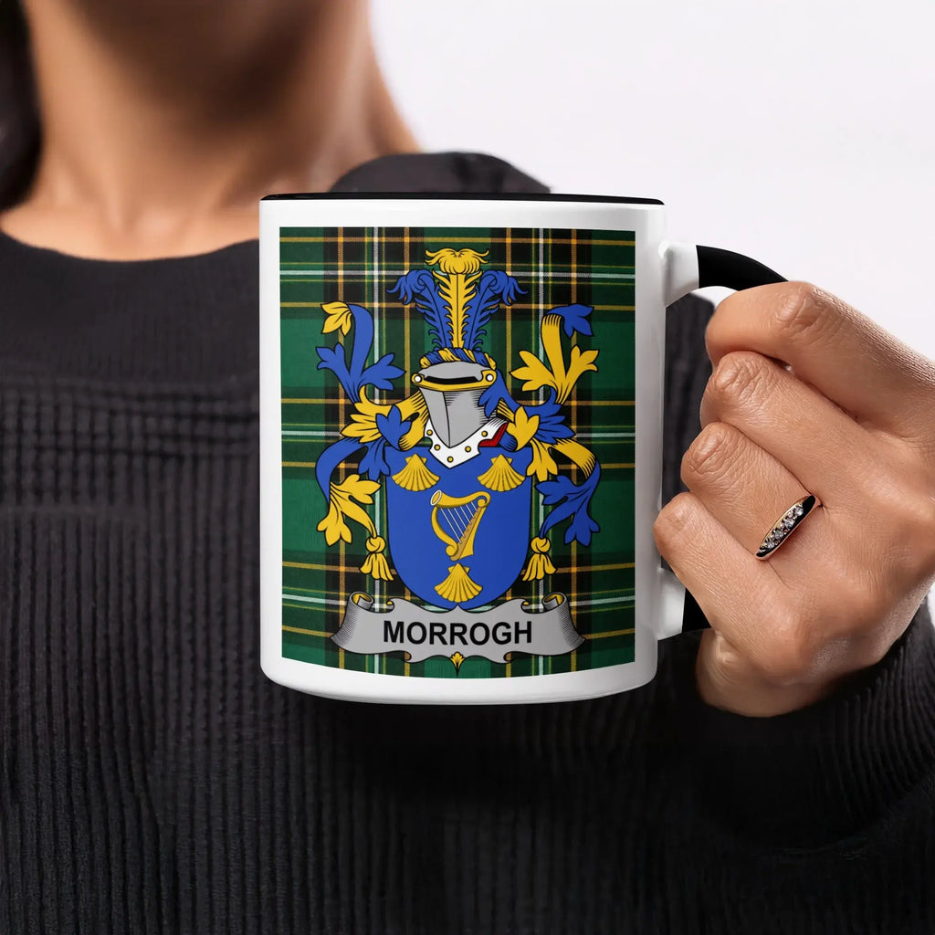 Morrogh Irish heritage mug with black handle and interior