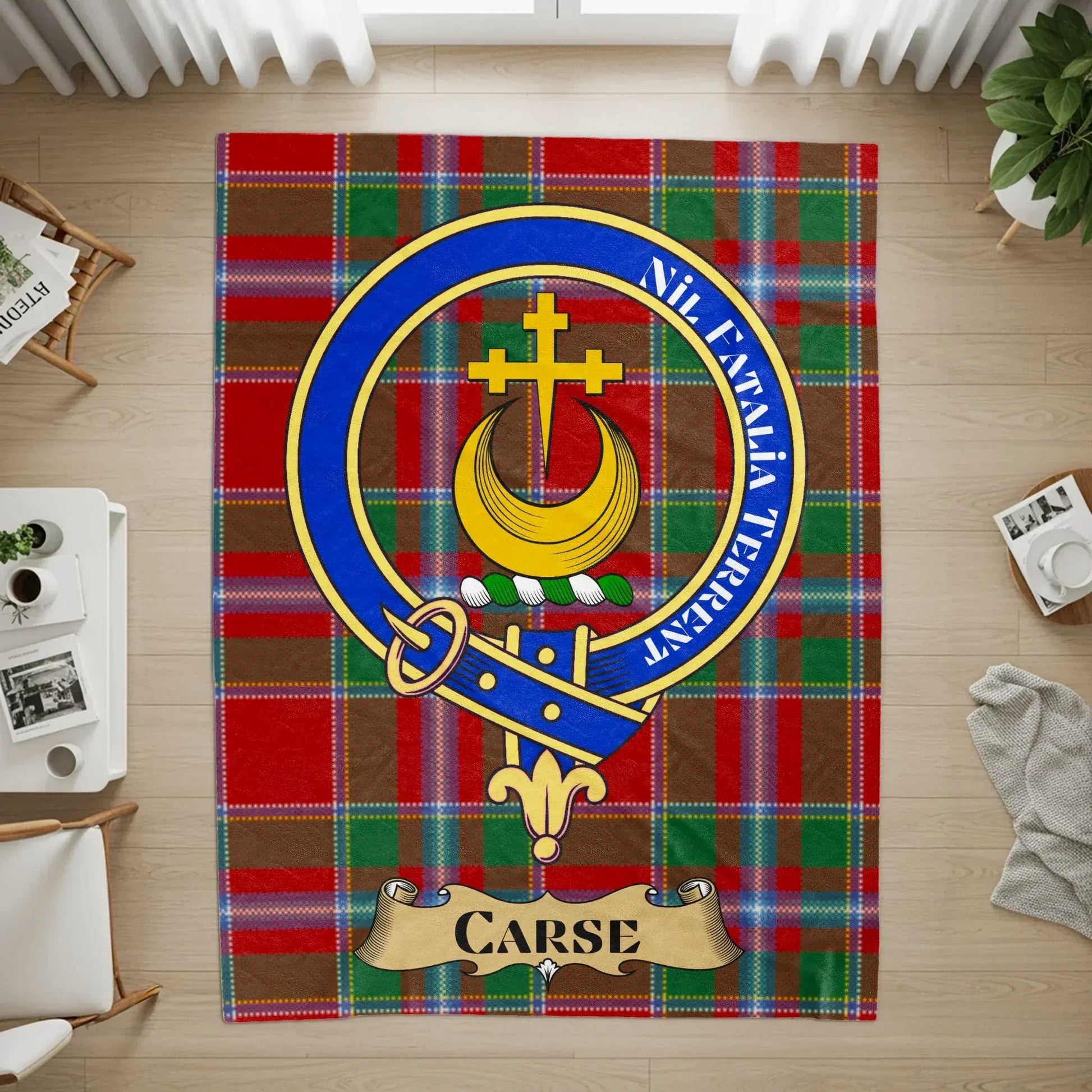 Carse Clan Emblem Tartan Pattern Area Rug product