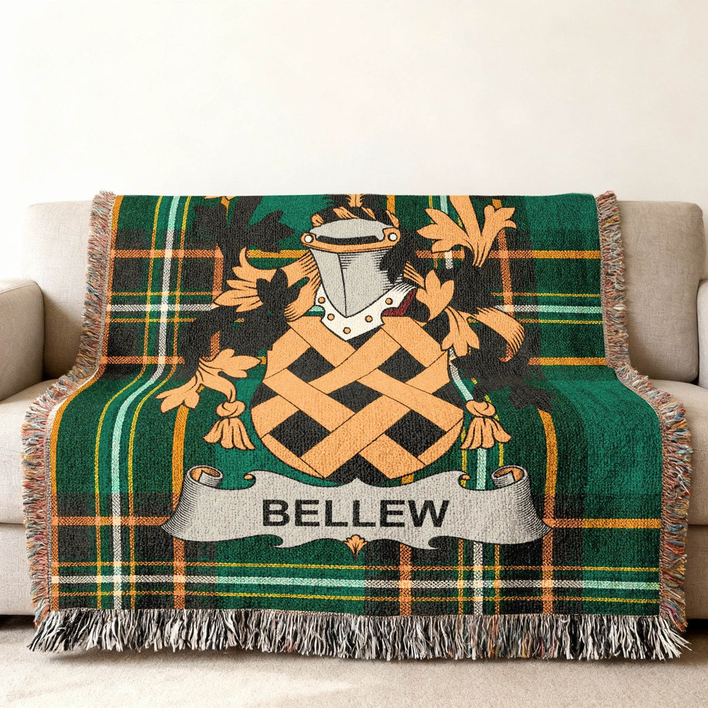 Bellew Plaid Tartan Heraldic Throw Blanket product type