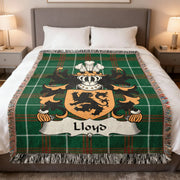 Lloyd Welsh Family Crest Woven Blanket | Heirloom Tartan Gift