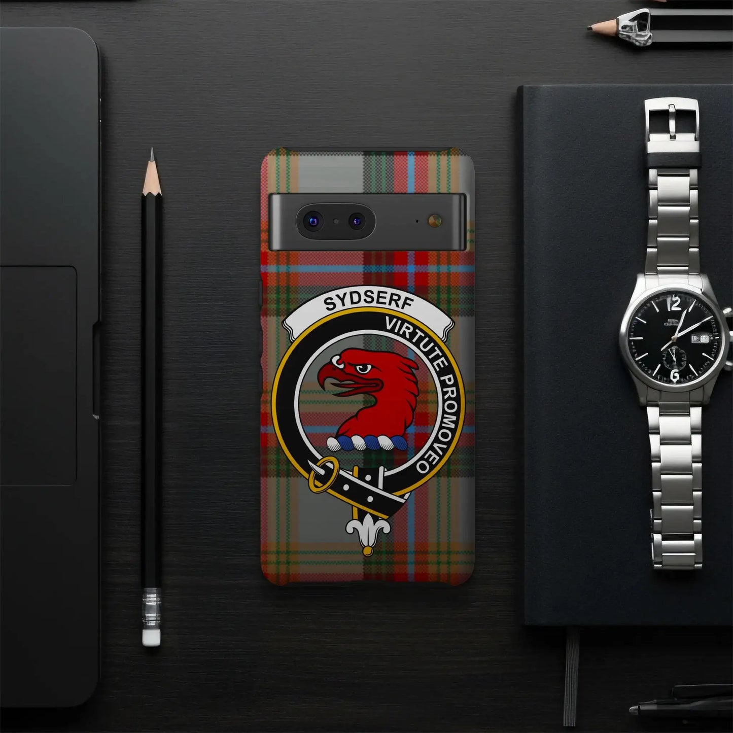 Sydserf Virtute Promoveo Tartan Phone Case