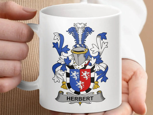 Herbert Surname Irish Family Crest Mug - Celtic Ancestry Gifts