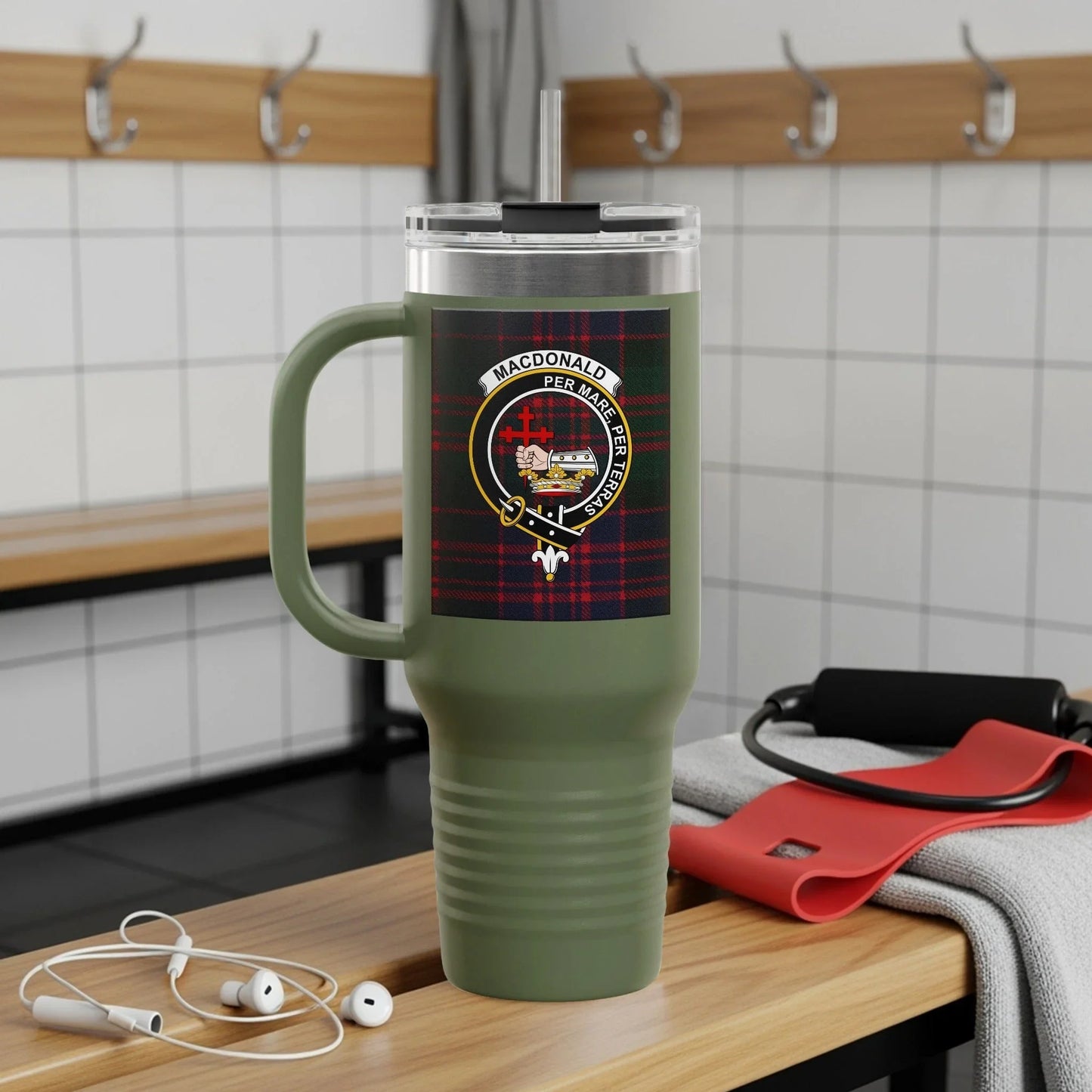 Macdonald Crest Plaid Thermal Insulated Mug product
