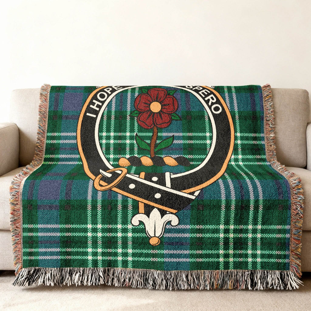 I Hope to Prosper Green Plaid Throw Blanket Product