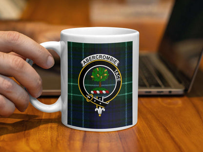 Abercrombie Clan Crest Tartan Pattern Mug - Living Stone Gifts