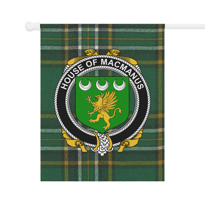 House of Macmanus Tartan Crest Family Flag