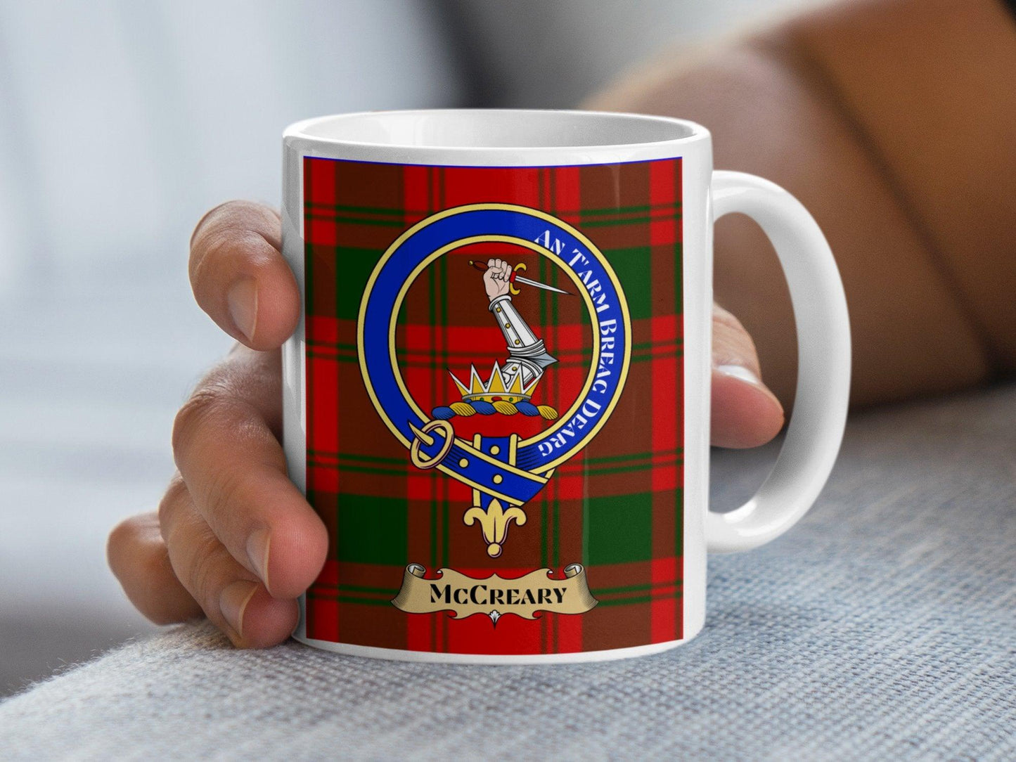 McCreary Clan Crest Tartan Mug - Living Stone Gifts