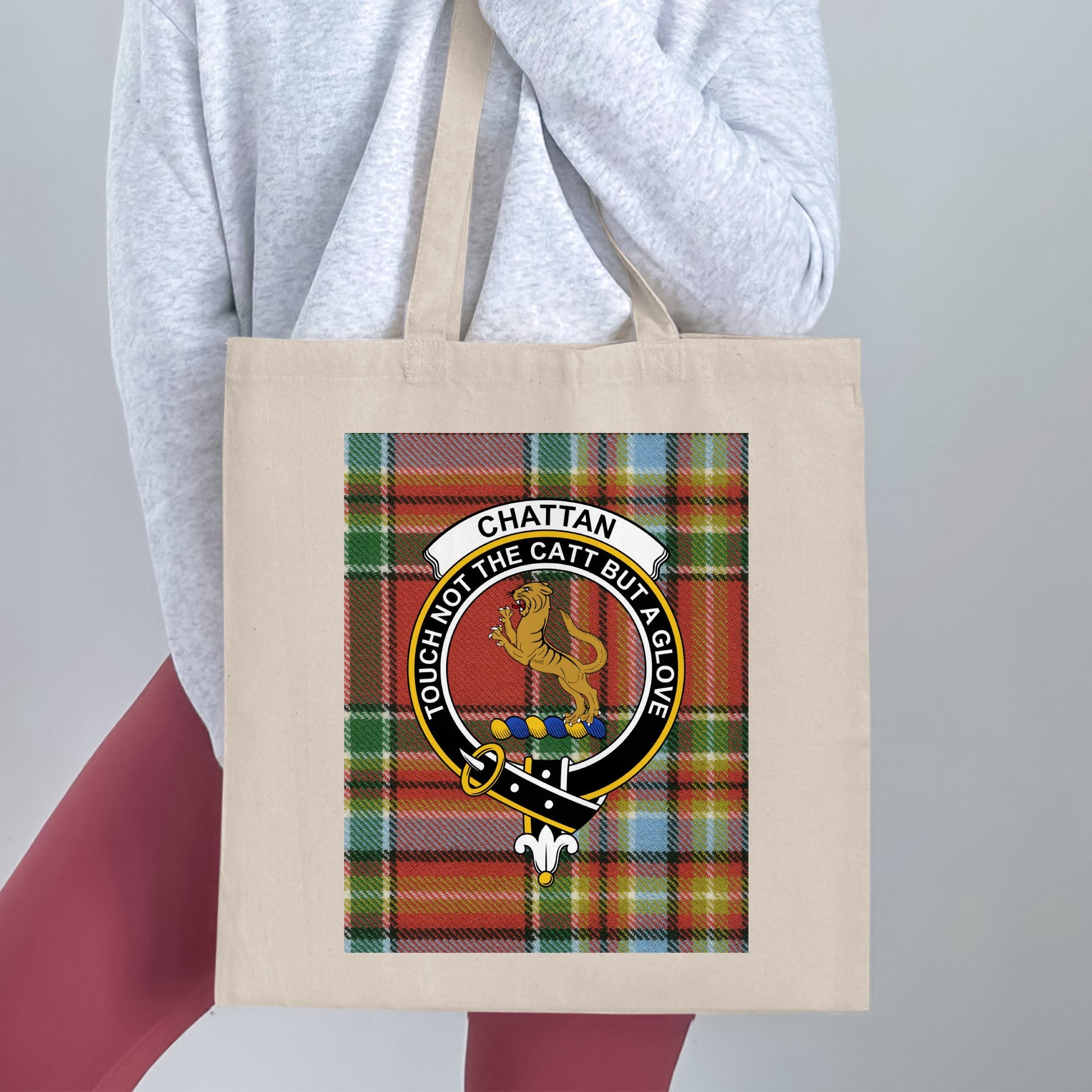 Chattan Clan Scottish Tartan Tote Bag - Living Stone Gifts