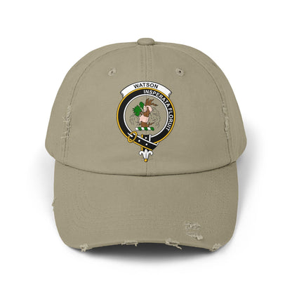 Watson Clan Crest Scottish Distressed Baseball Cap - Celtic Ancestry Gifts