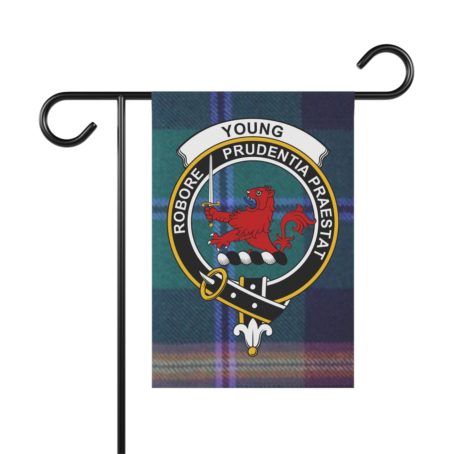 Young Clan Scottish Tartan Crest Garden Flag