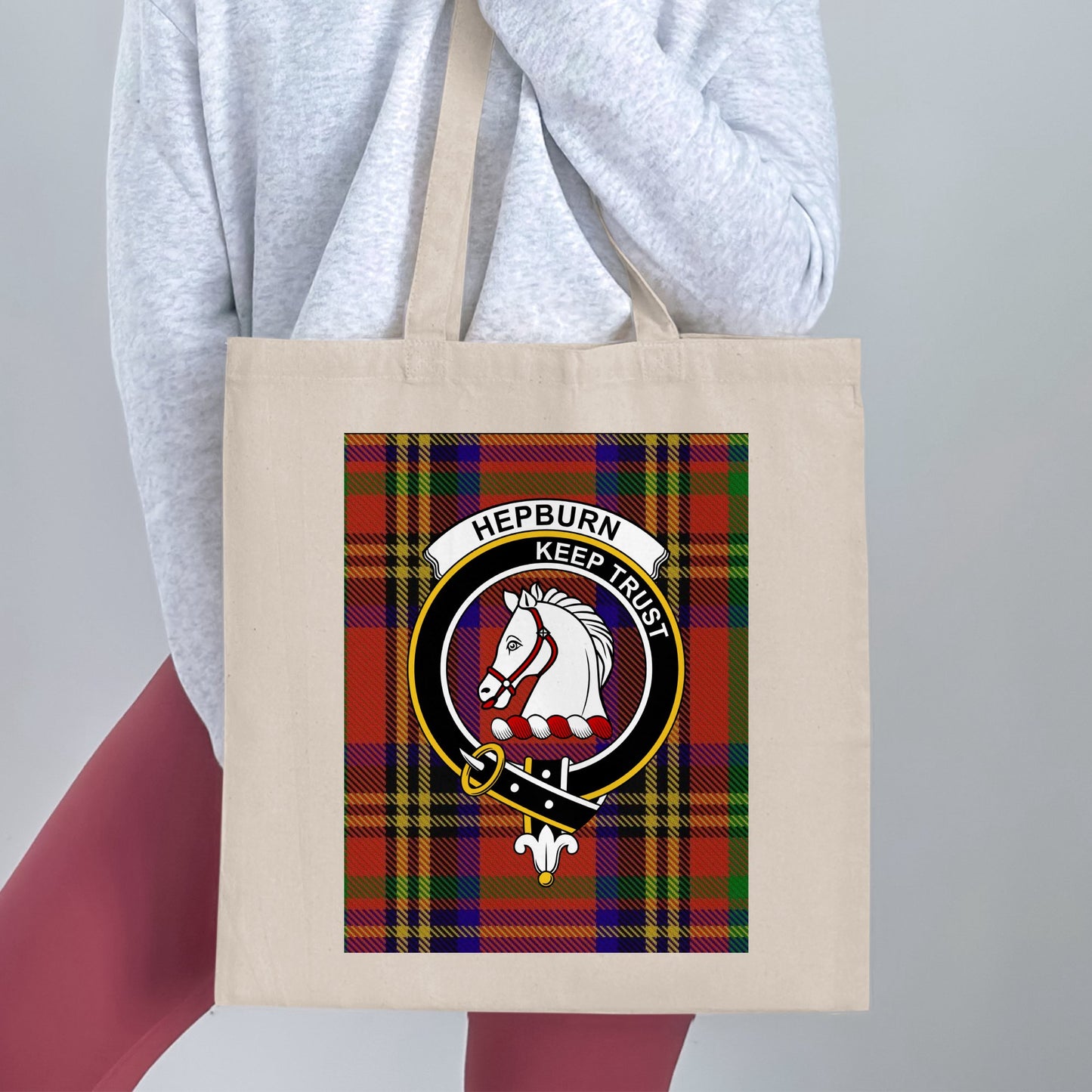 Hepburn Keep Trust Scottish Crest Tartan Tote Bag - Living Stone Gifts