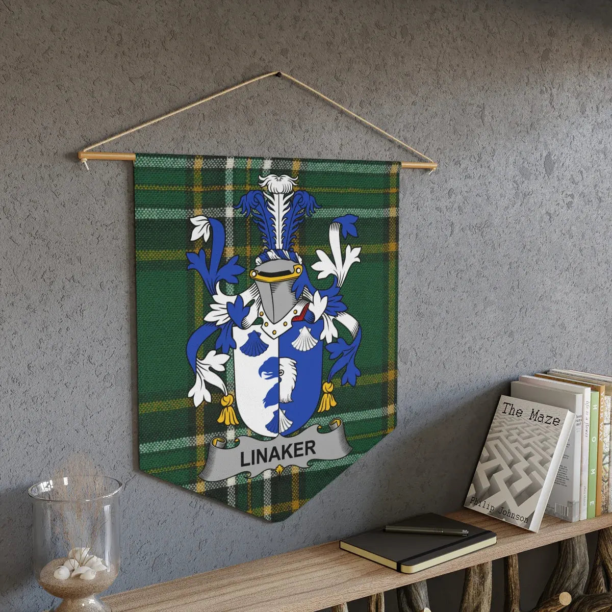 Personalized Linaker Family Crest Wall Hanging product