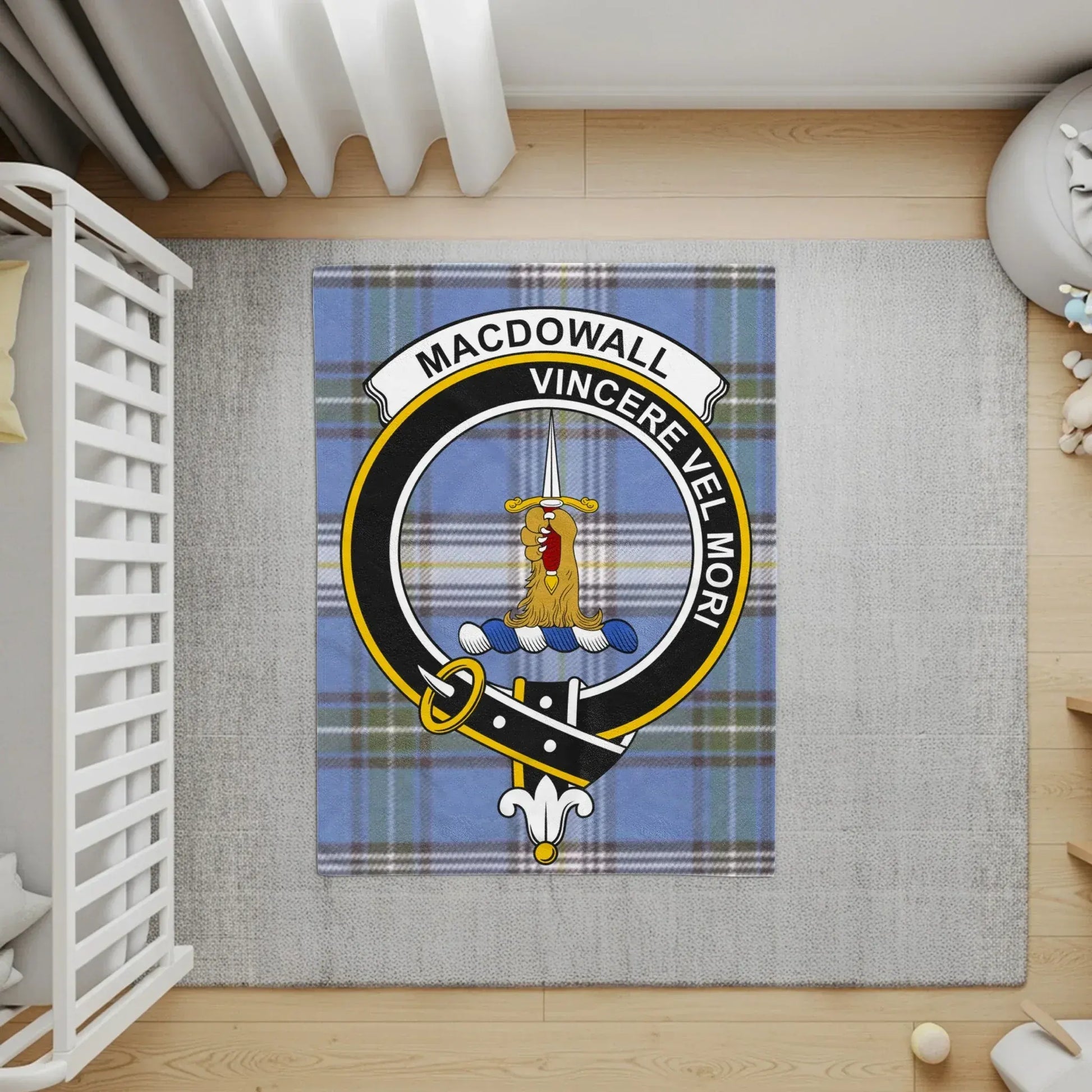Macdowall Vincere Vel Mori Crest Plaid Rug product