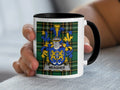 Meagher Irish family crest black accent mug