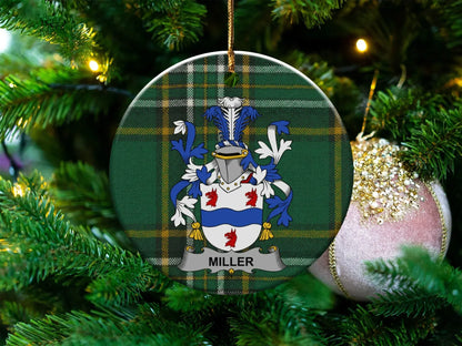 Miller Family Crest Christmas Tree Ornament product