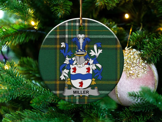 Miller Family Crest Christmas Tree Ornament product