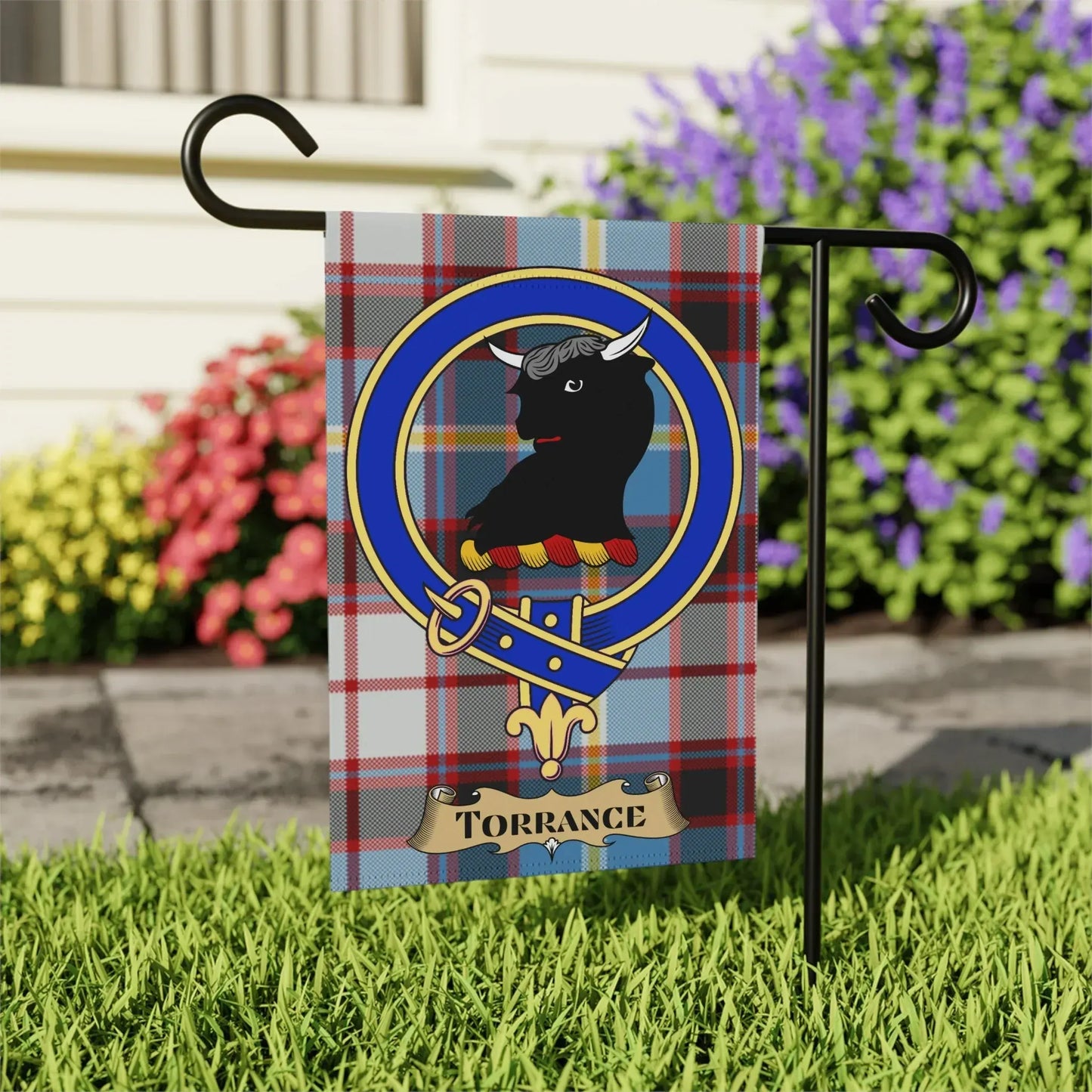 Torrance Tartan Emblem Garden Flag product