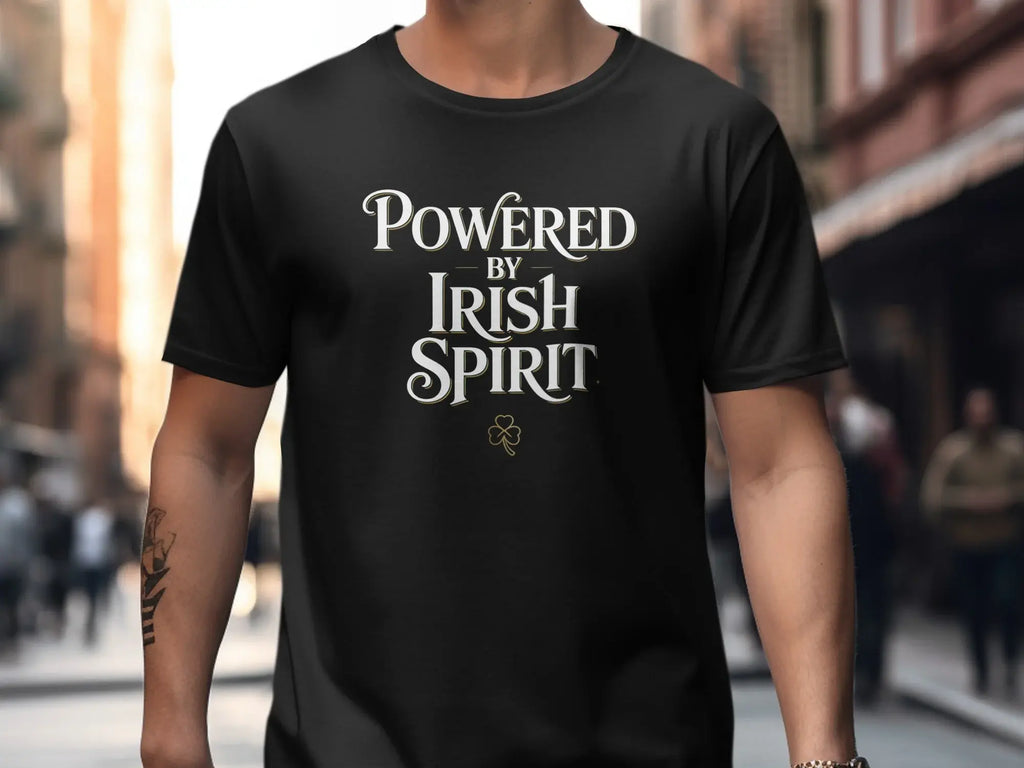 Powered by Irish Spirit Graphic T-Shirt