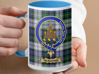 McKenzie Clan Crest Design Scottish Tartan Plaid Mug - Living Stone Gifts