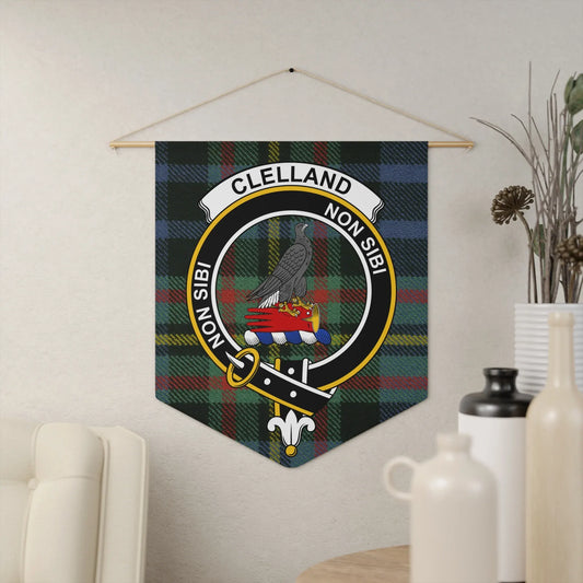 Clelland Tartan Plaque with Family Crest product type