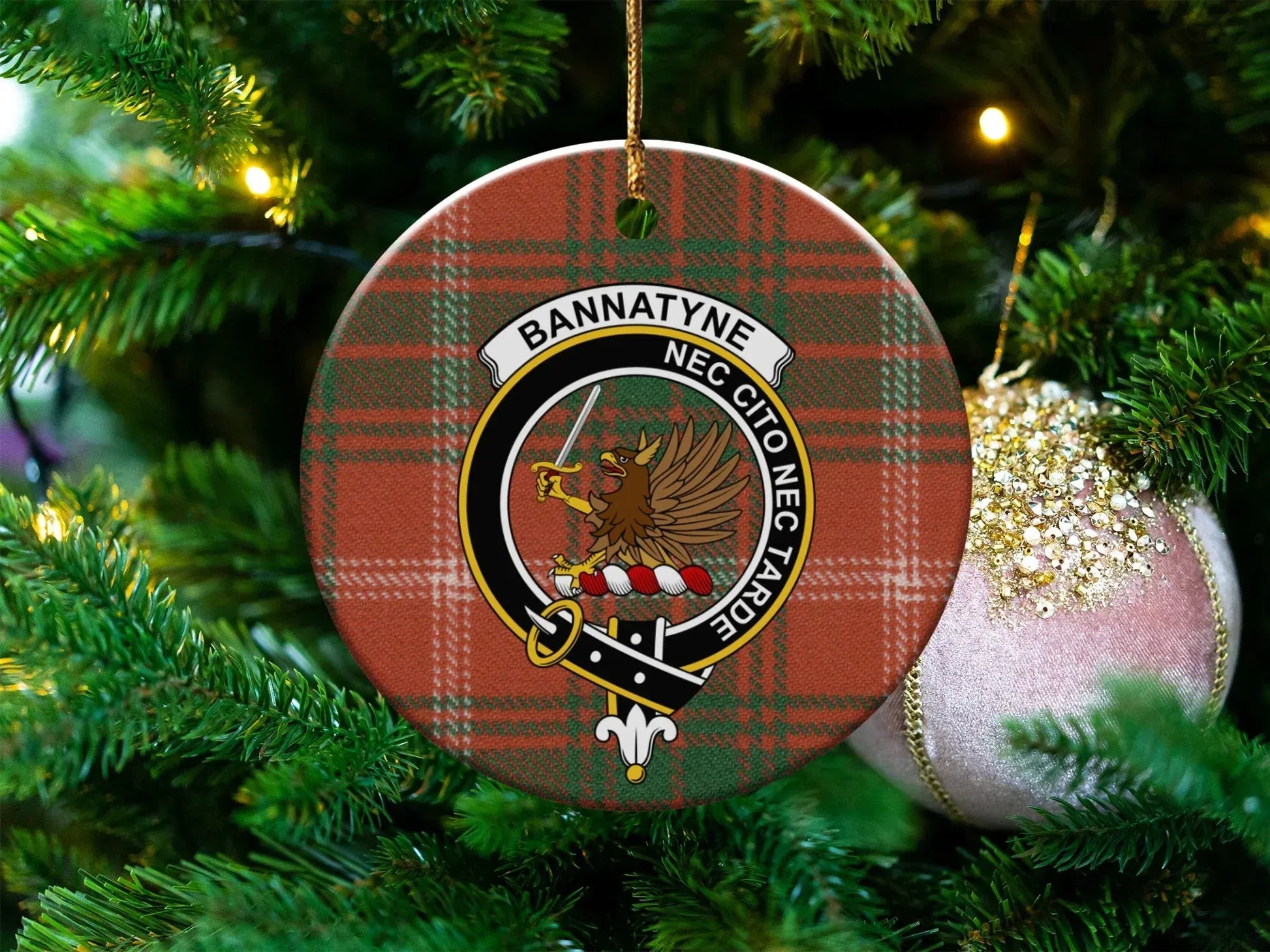 Bannatyne Clan Tartan Christmas Ornament product type