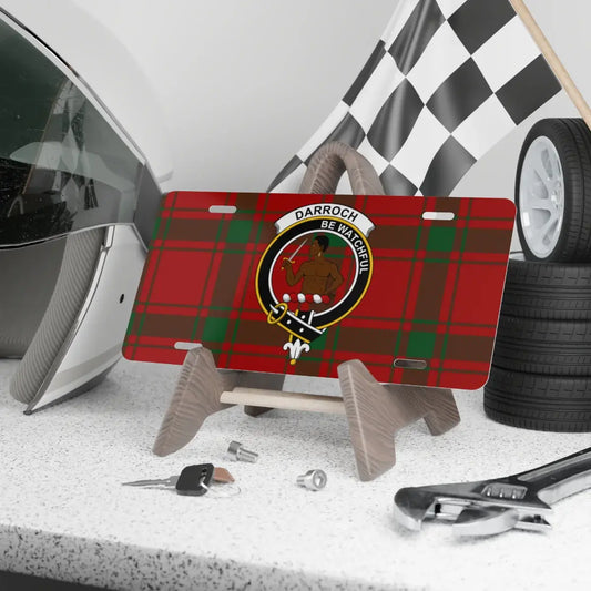 Darroch Be Watchful Tartan Design Custom License Plate product