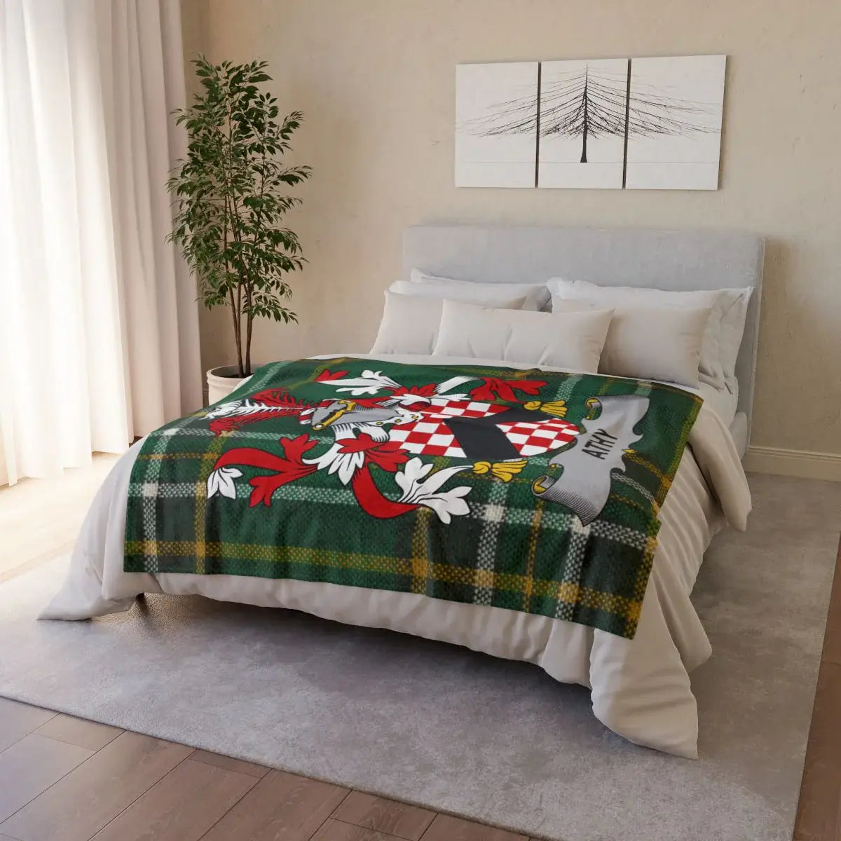 Royal Green Plaid Blanket for Cozy Bedspread product type