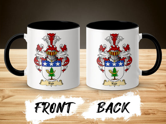 Clan Kidd Scottish Coat of Arms Accent Mug - Living Stone Gifts