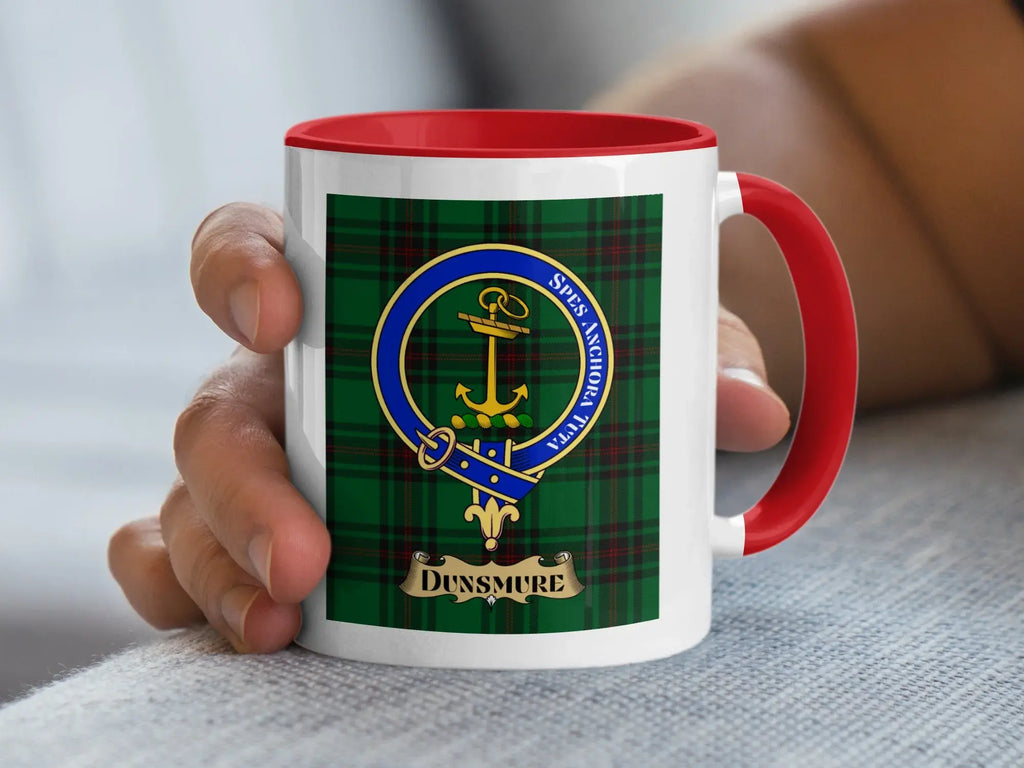 Dunsmure family crest ceramic mug for everyday coffee and tea