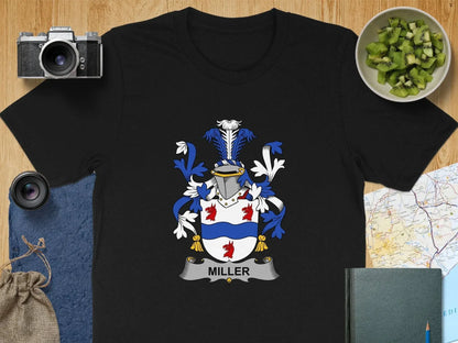 Family Crest Miller Design Black T-shirt product type