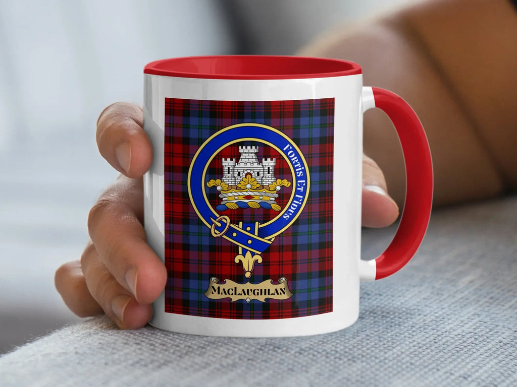 MacLaughlan family crest ceramic mug for everyday coffee and tea