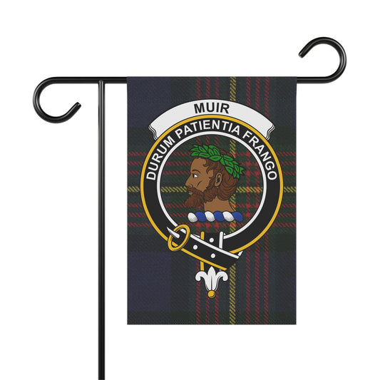 Muir Clan Scottish Tartan Crest Garden Flag