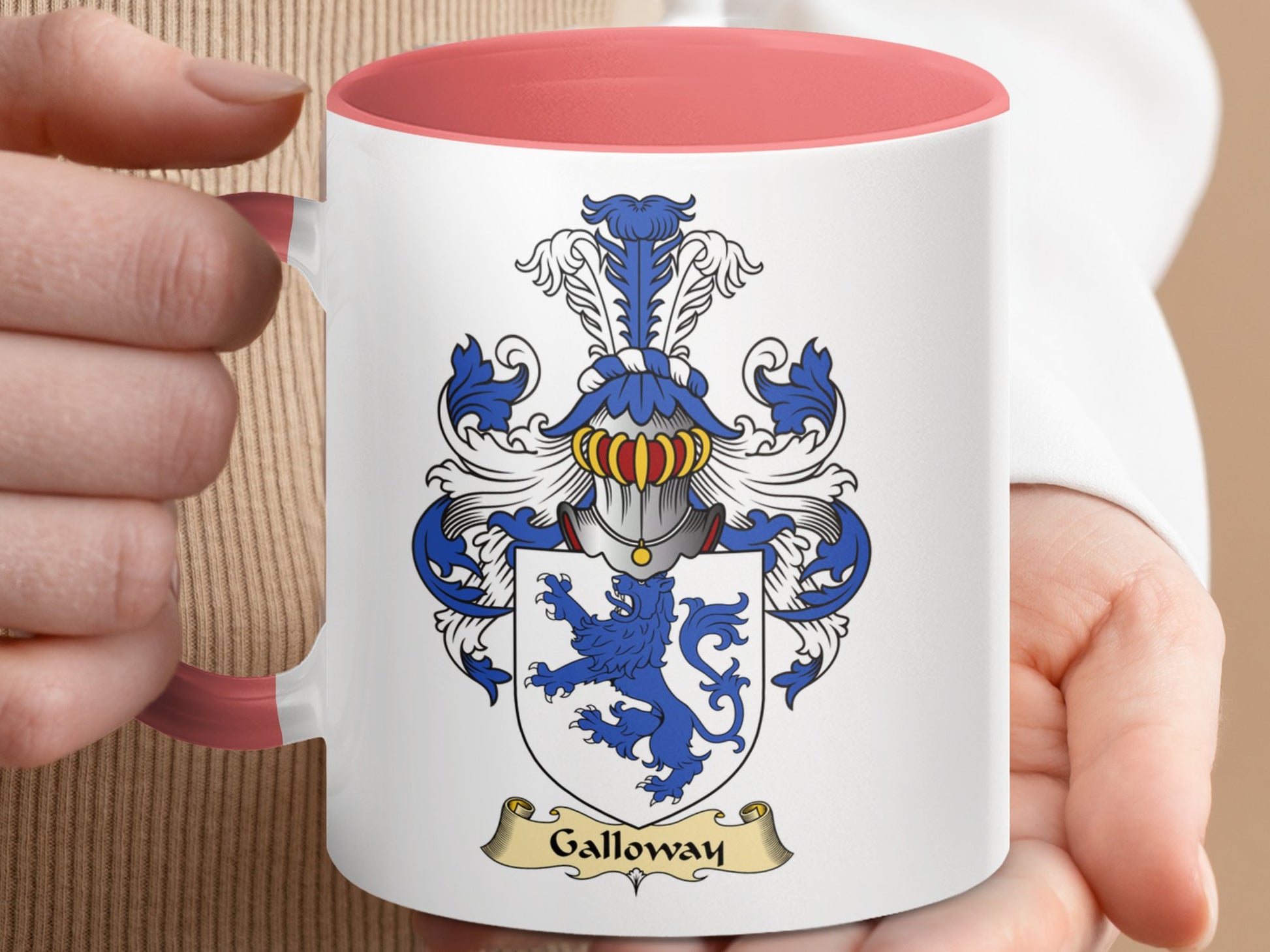 Galloway Scottish Clan Coat of Arms Design Accent Mug - Living Stone Gifts