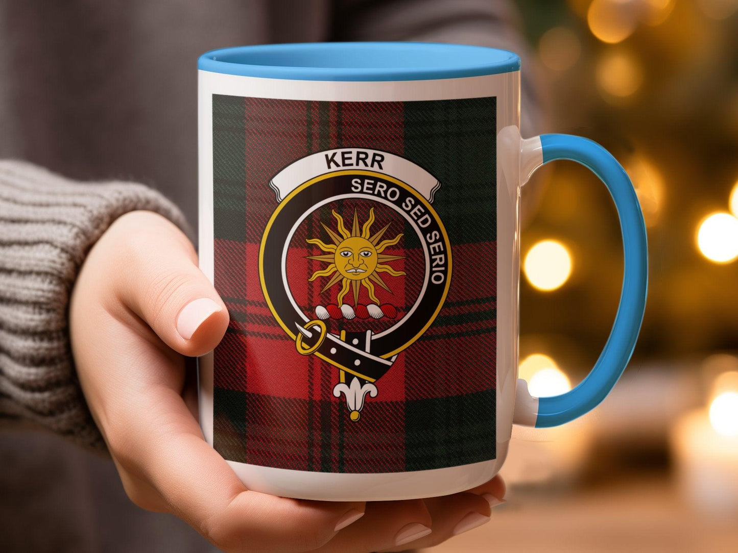 Scottish Kerr Clan Crest Tartan Plaid Mug - Living Stone Gifts