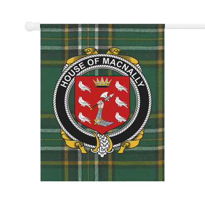 House of MacNally Tartan Plaid Family Crest Flag