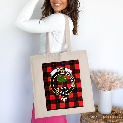 Clan Hogg Scottish Crest Tartan Tote Bag - Living Stone Gifts