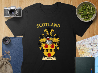Gredon Clan Family Crest Coat Of Arms Emblazoned T-Shirt - Celtic Ancestry Gifts