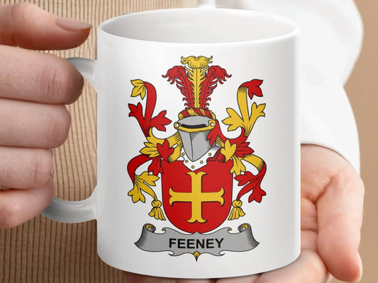Feeney Surname Irish Family Crest Mug - Celtic Ancestry Gifts