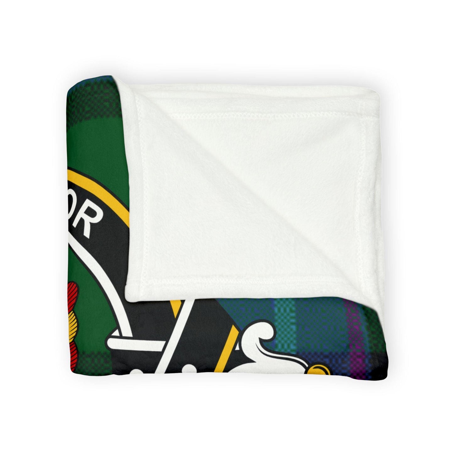 Skirving Clan Tartan Blanket – Scottish Crest Throw