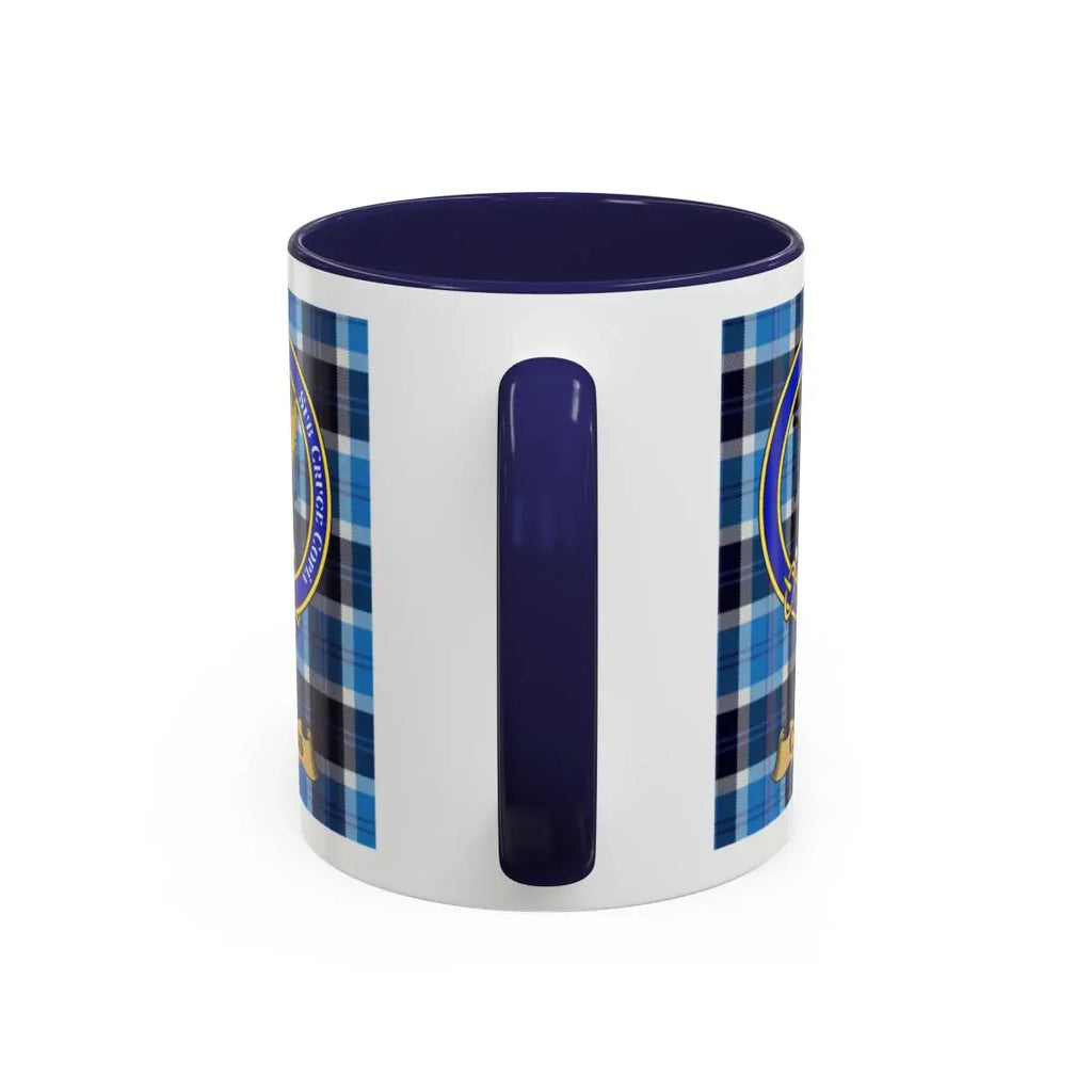 Cross clan crest mug shown in 11 oz and 15 oz sizes
