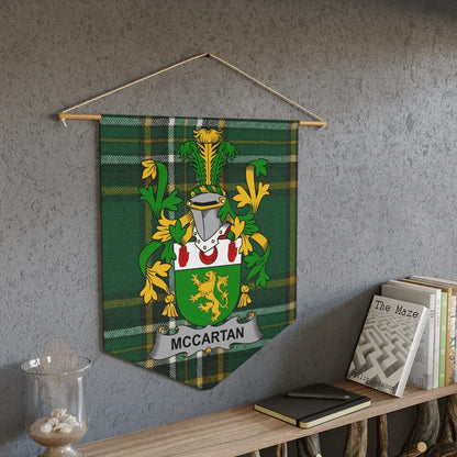 McCartan Family Crest Tartan Wall Hanging product