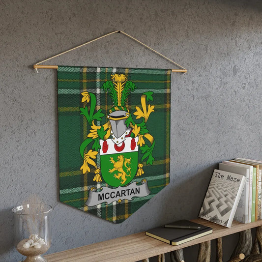 McCartan Family Crest Tartan Wall Hanging product