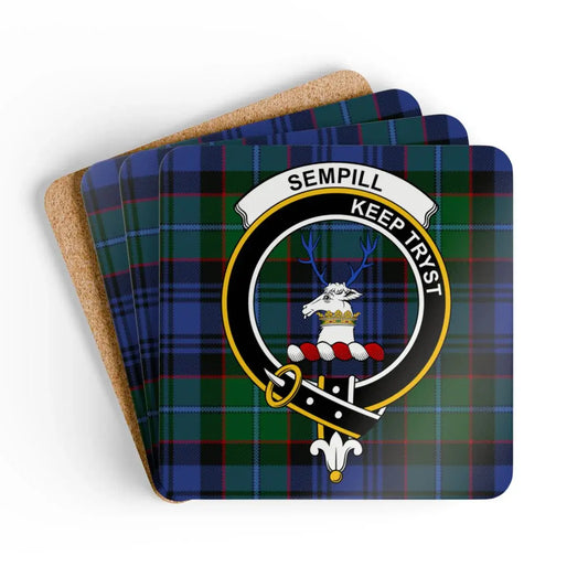 Sempill Keep Tryst Plaid Pattern Coaster Set product type