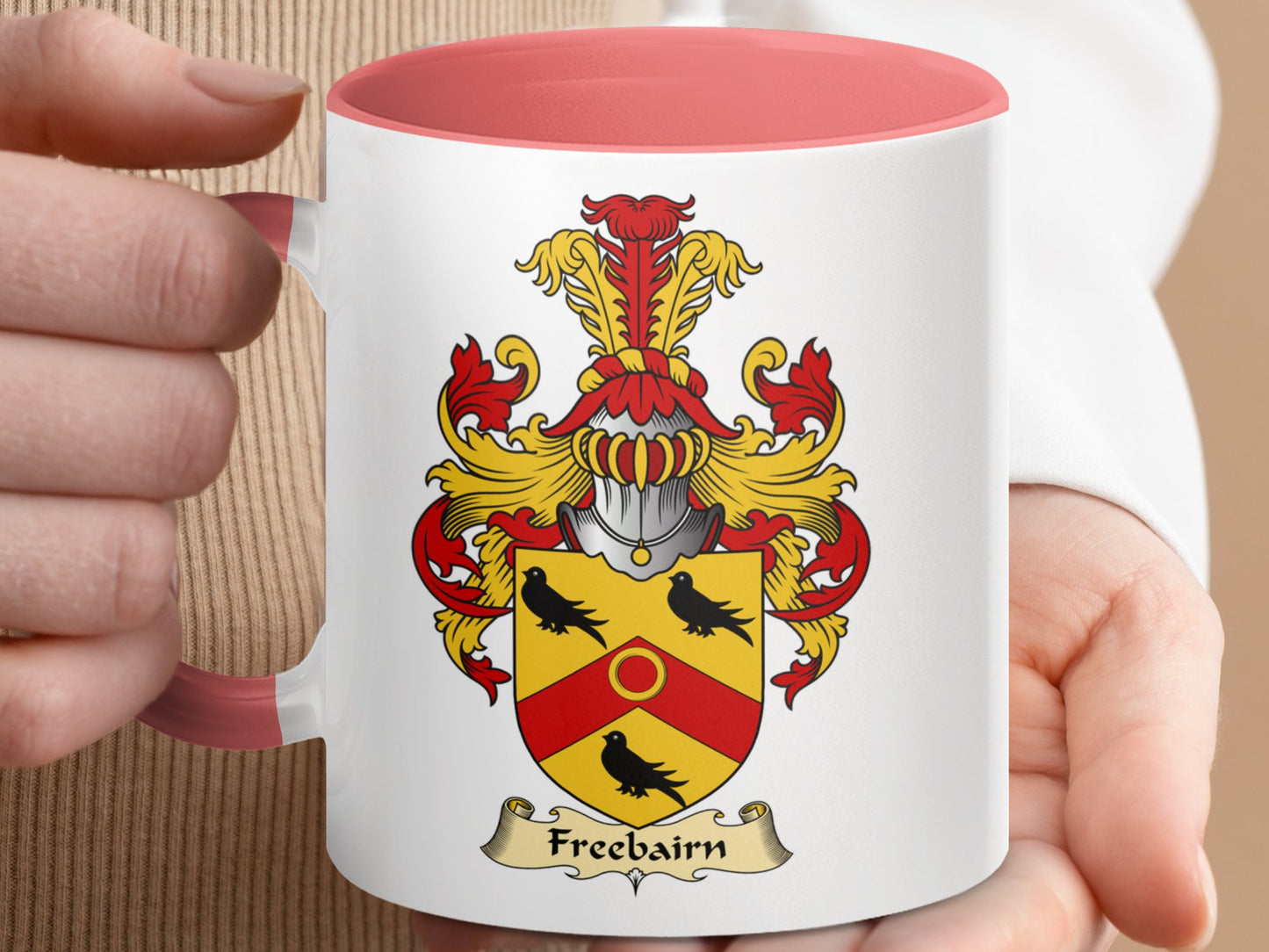 Clan Freebairn Scottish coat of arms accent coffee Mug - Living Stone Gifts