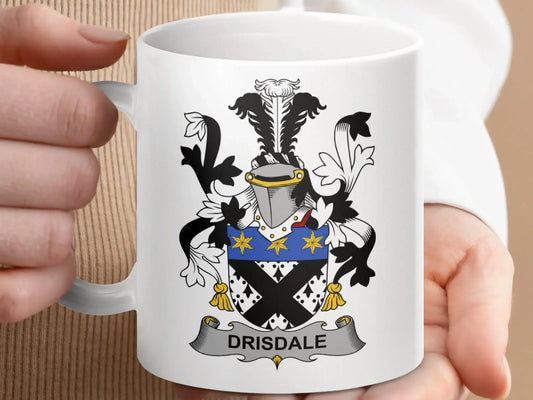 Drisdale Surname Irish Family Crest Mug - Celtic Ancestry Gifts