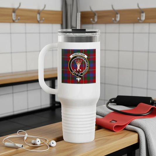 Travel Mug Featuring Robertson Clan Crest Emblem product