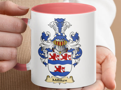 Milliken Scottish Family Crest Coat of Arms Mug - Living Stone Gifts