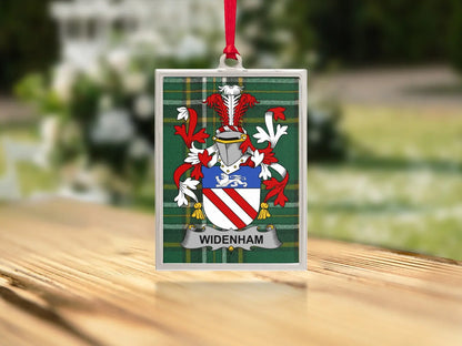 Widenham Family Crest Plaid Ribbon Hanging Home Decor product