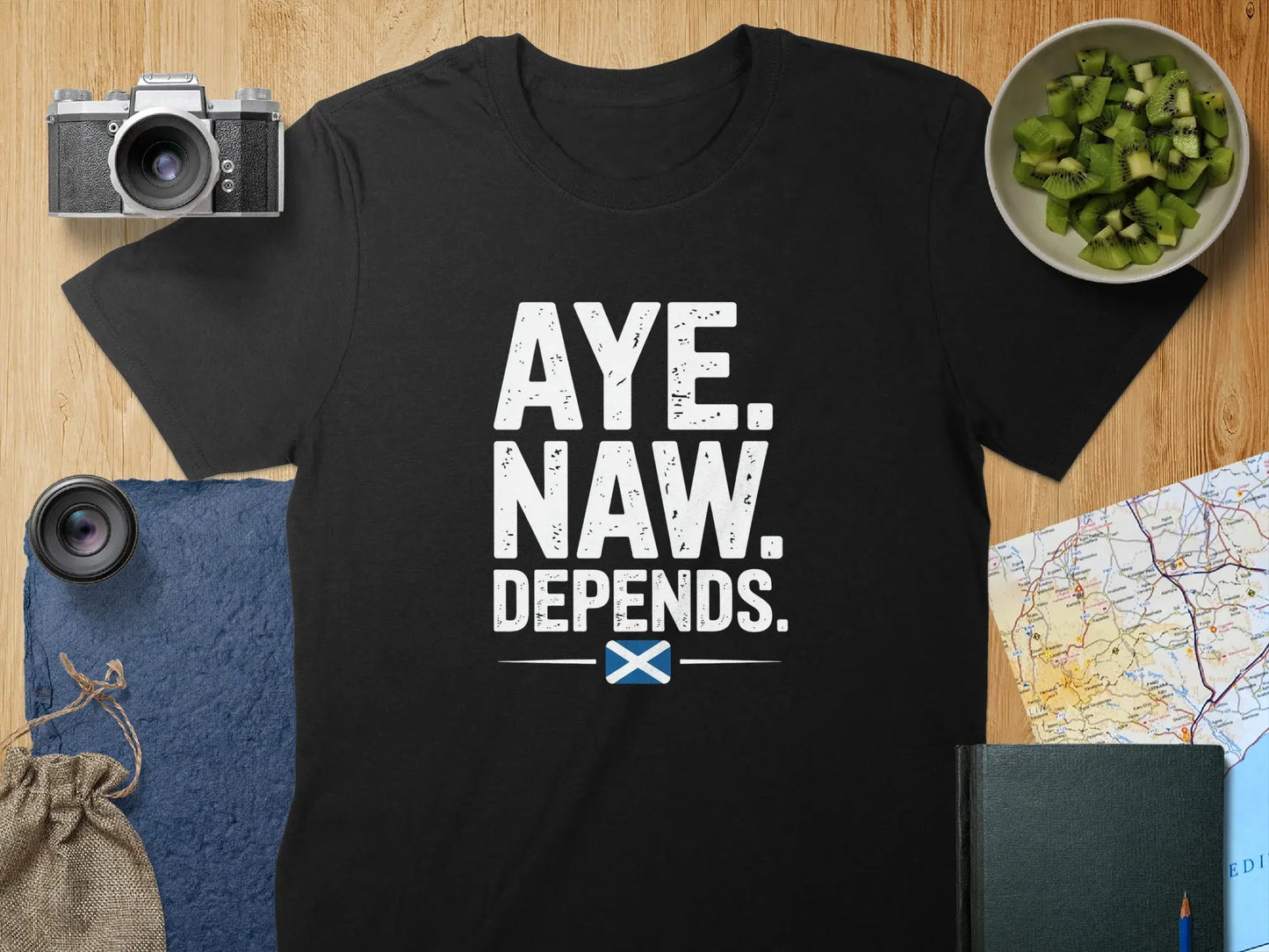 Aye Naw Depends Scottish Pride Statement T-shirt product type
