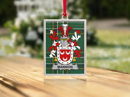 Vintage Red and Green Tartan Family Crest Plaque product